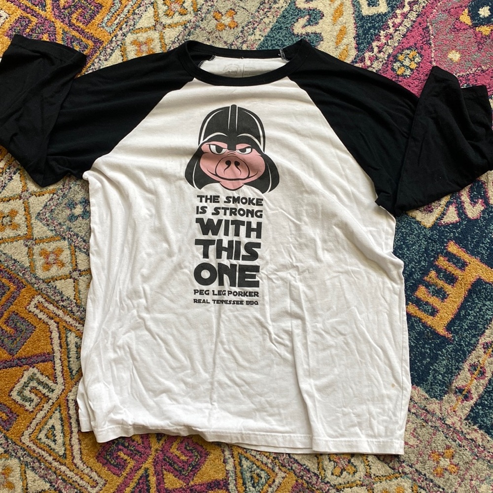 BBQ Darth Piggy Ringer Tee
